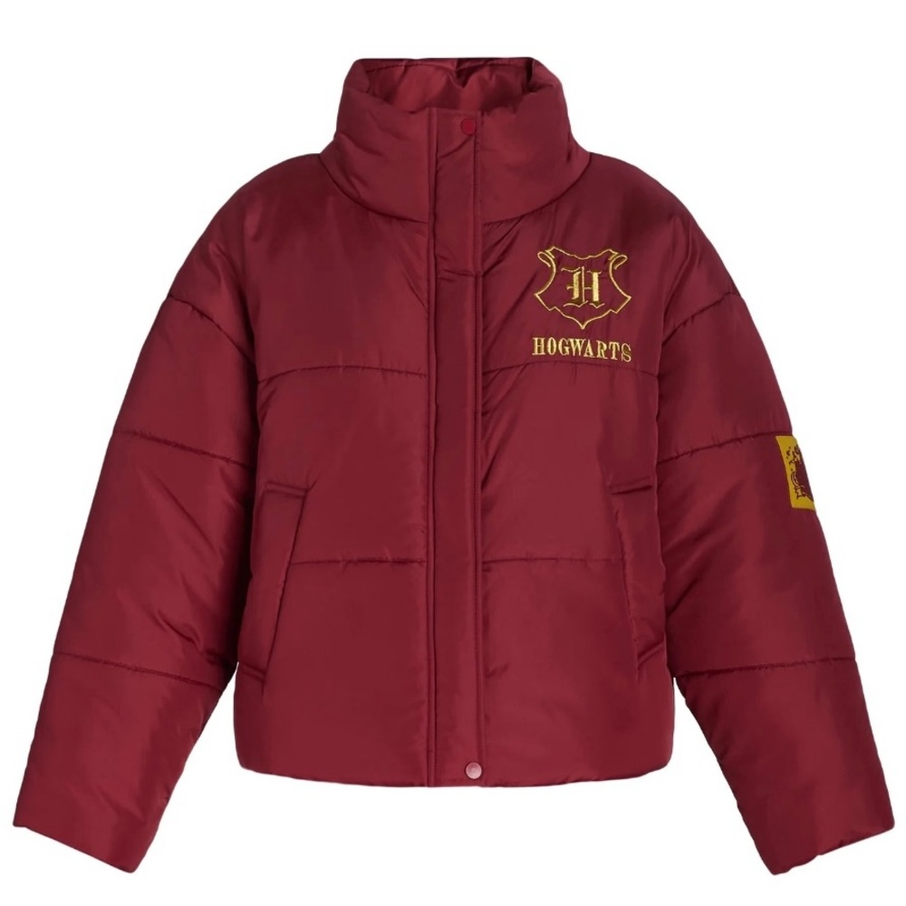 Harry Potter Hogwarts Puffer Jacket (stitched not ironed on/official WB merch)
